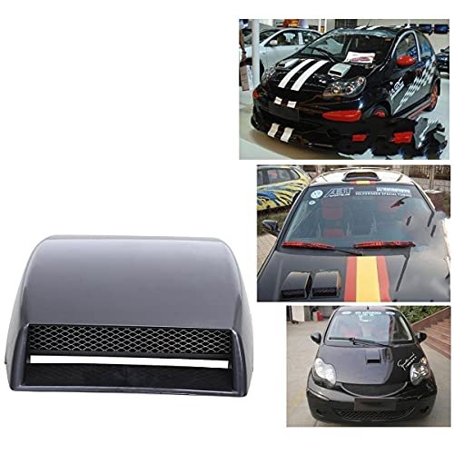 VORCOOL Universal Car Hood Scoop Sport Racing Air Flow Intake Turbo Bonnet Hood Vent Grille Cover (Black) - Image 5