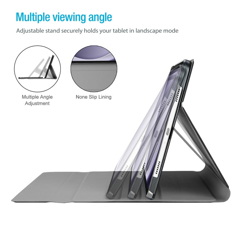 ProCase Keyboard Case for Galaxy Tab A11+ Plus 2025/ A9+ Plus 11 Inch 2023, Lightweight Case with Magnetic Detachable Wireless Keyboard for Galaxy Tablet 11"- Black - Image 4