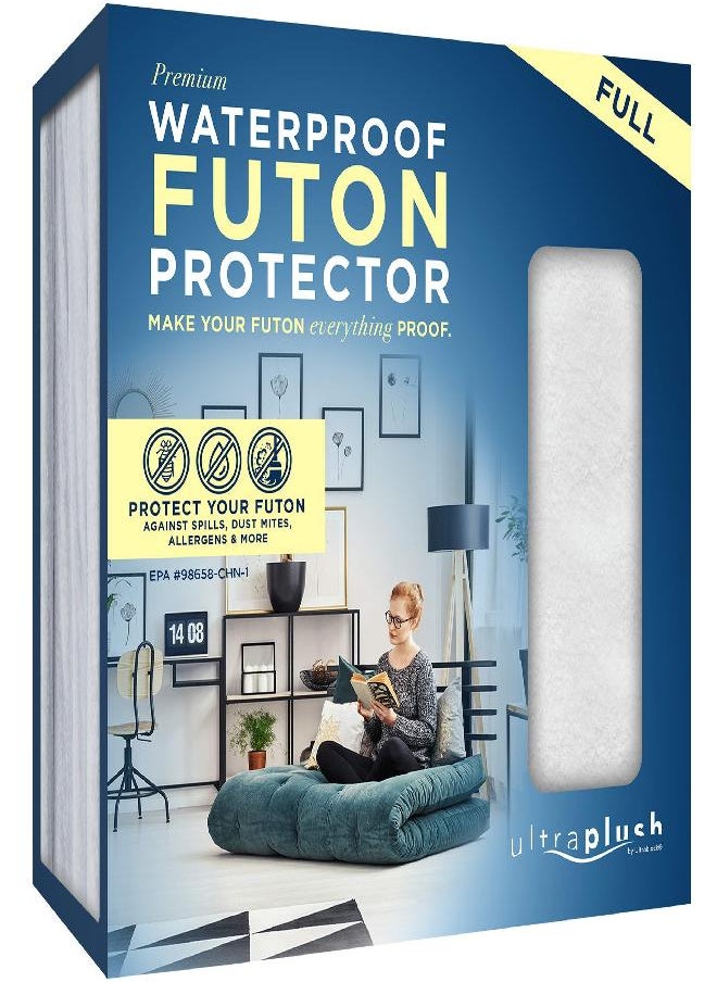 UltraBlock - UltraBlock Ultra Plush 100% Waterproof Premium Mattress Protector, Luxuriously Soft and Comfortable, Fitted Fit for Full Size Futon Mattresses Up to 12" Thick, Futon Cover - Image 1