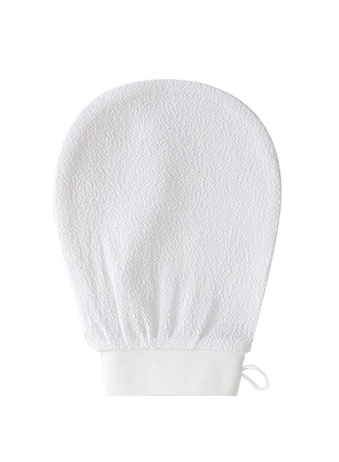 2-Piece Loofah For Cleaning The Skin And Exfoliating The Skin,Moroccan Glove White  - Image 1