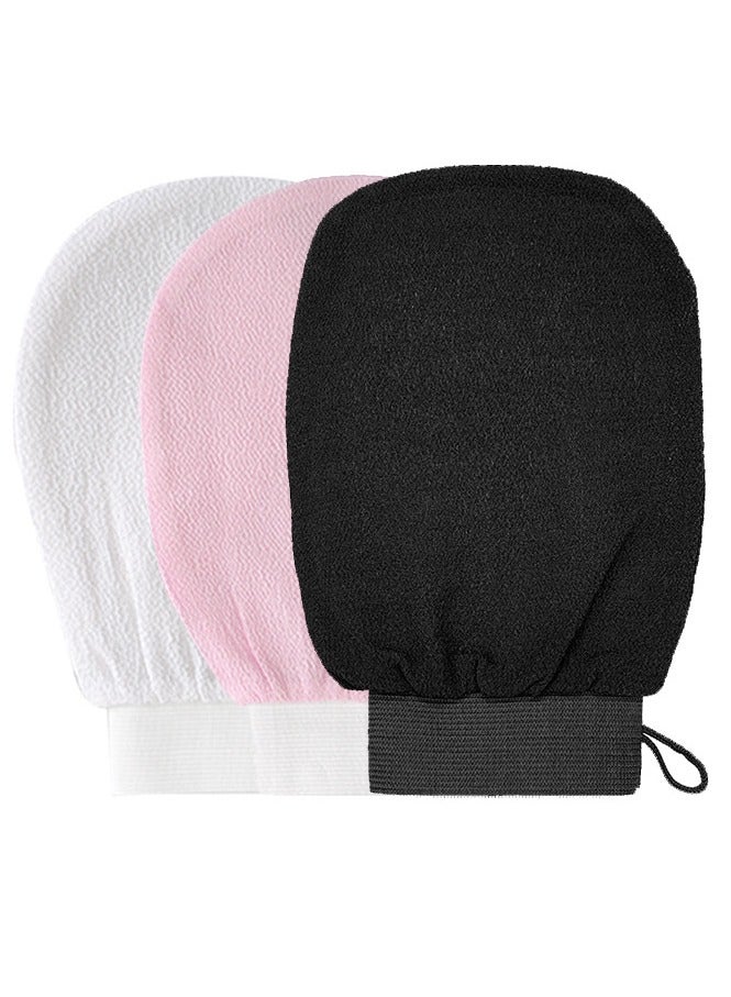 2-Piece Loofah For Cleaning The Skin And Exfoliating The Skin,Moroccan Glove White  - Image 2