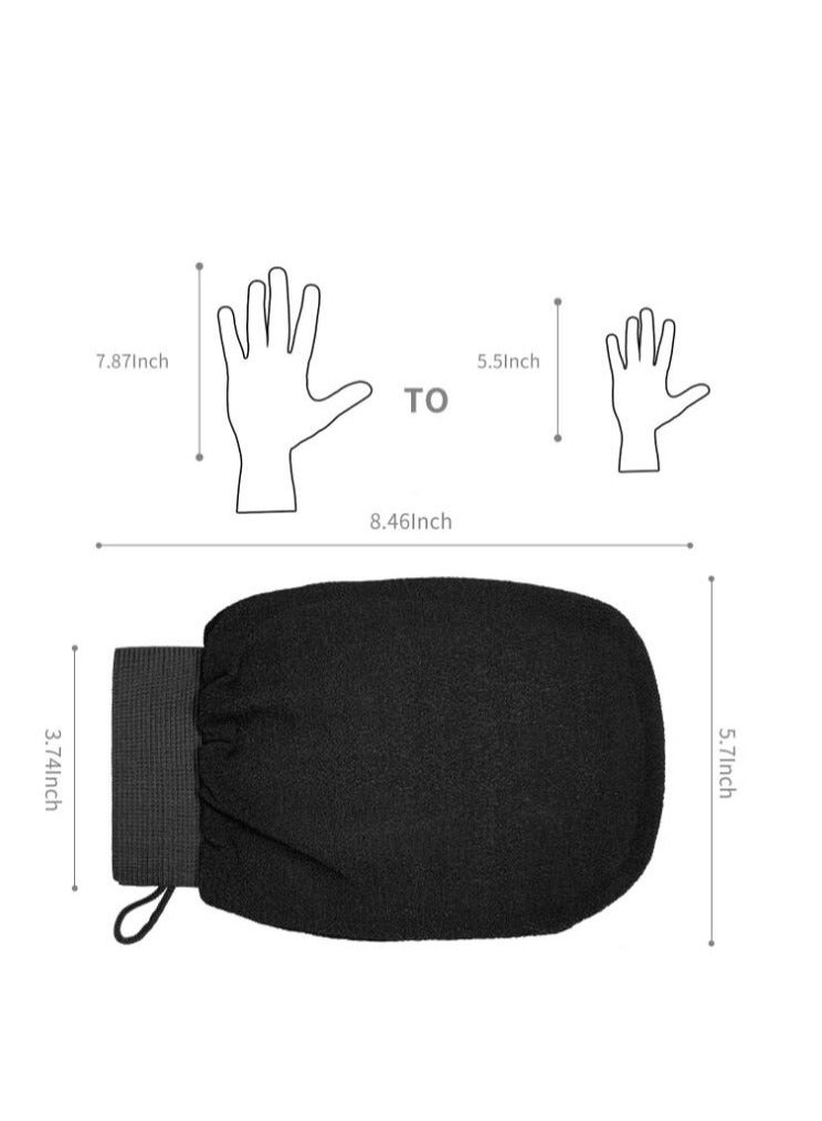 2-Piece Loofah For Cleaning The Skin And Exfoliating The Skin,Moroccan Glove White  - Image 3