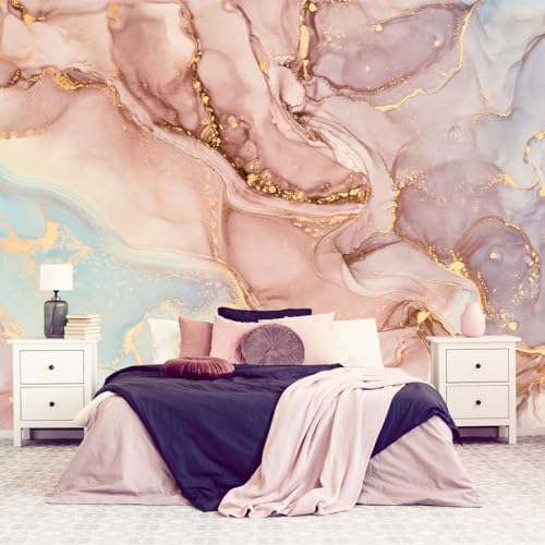 MFWFM Pink Marble Wallpaper Abstract Texture Wall Mural for Bedroom Living Room Not Peel n Stick - Image 1