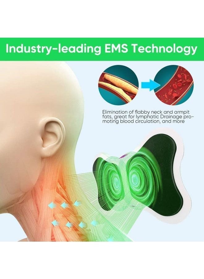 Loquat Electric Massagers, Microcurrent EMS Massage Device, Portable Neck Massager for Pain Relief, Bioelectric Acupoints Massager Mat for Arms Neck Shoulder Back Waist Legs, 8 Modes 19 Levels Cordless - Image 3