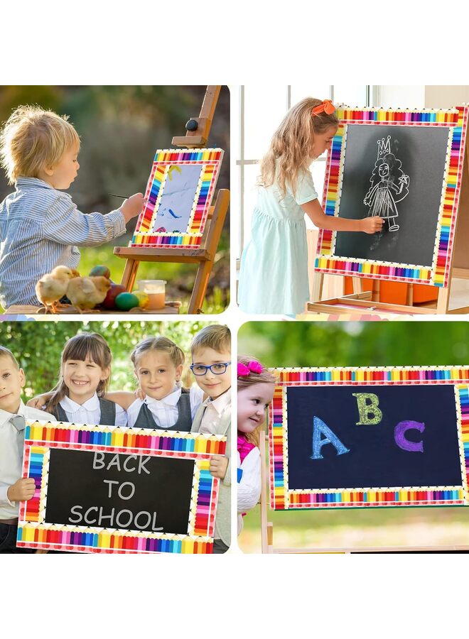 Bulletin Board Borders, 2.76" x 65" Colorful Rainbow Bulletin Board Border Trim, Self Adhesive Crayon Die-Cut Rolled Border, Preschool Daycare Kindergarten Classroom Chalkboard - Image 5