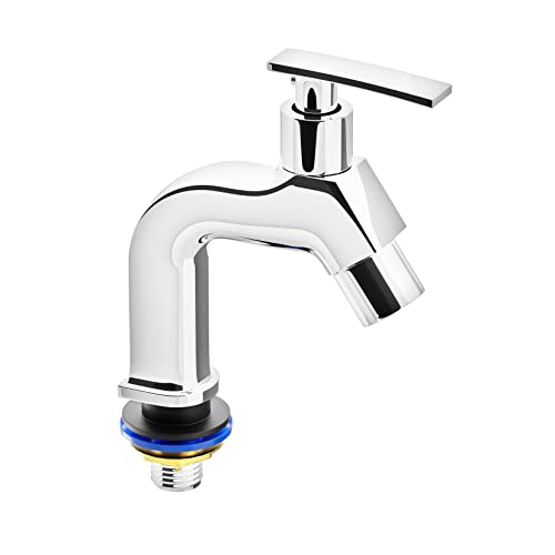 Pixaflo META-N Brass Pillar Cock Tap for Wash Basin, Foam Flow, Chrome - Image 1