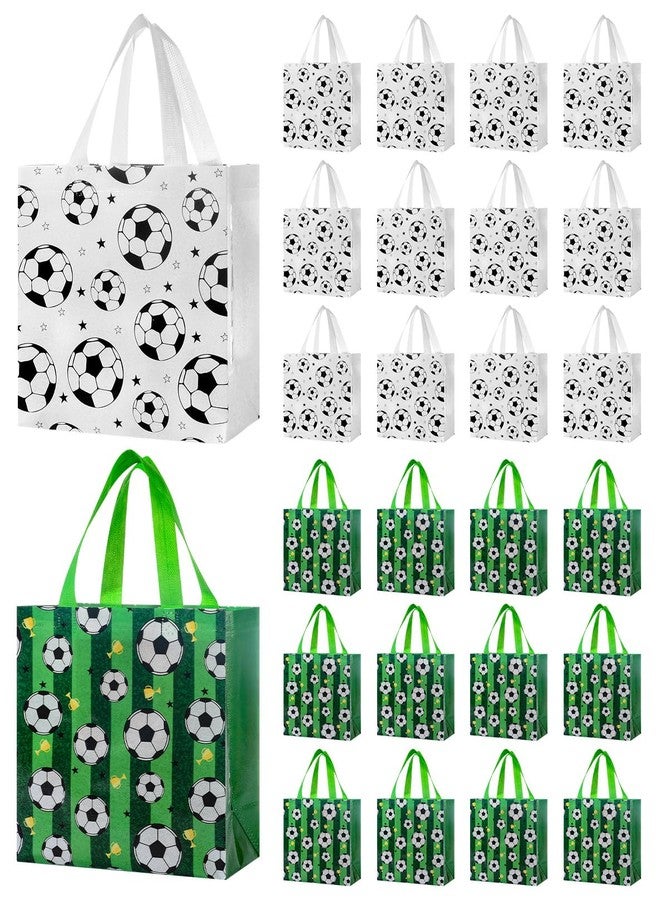 أكياس ليوبيلون للوجبات الخفيفة لكرة القدم، عبوة من 24 كيسًا، أكياس هدايا قابلة لإعادة الاستخدام للفرق الرياضية - هدايا للحفلات وأعياد الميلاد المتعلقة بكرة القدم، وفعاليات الفرق، والاحتفالات الرياضية - Image 1