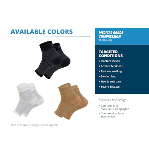 OS1st FS6 Plantar Fasciitis Foot Sleeves (One Pair) for Plantar Fasciitis Pain, Heel and Arch Pain, and Arch Support - Image 4