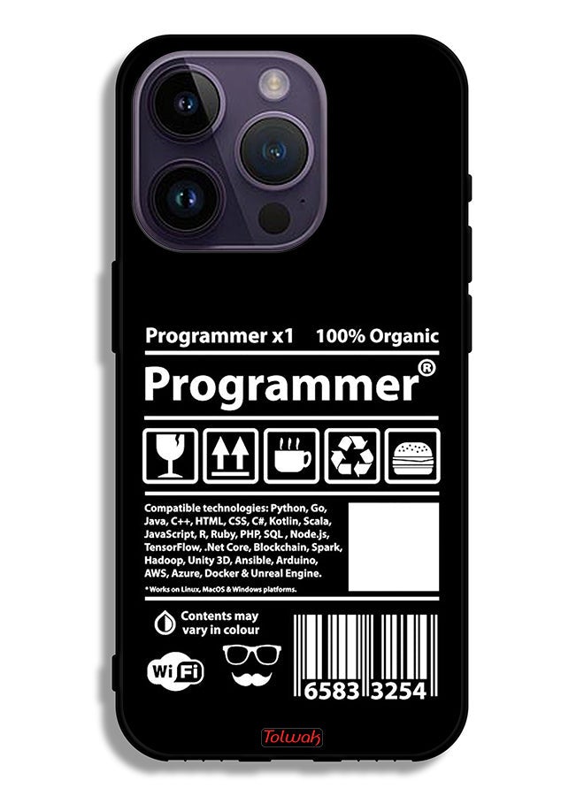 Tolwak Apple iPhone 14 Pro Protective Case Programmer Sticker - Image 2