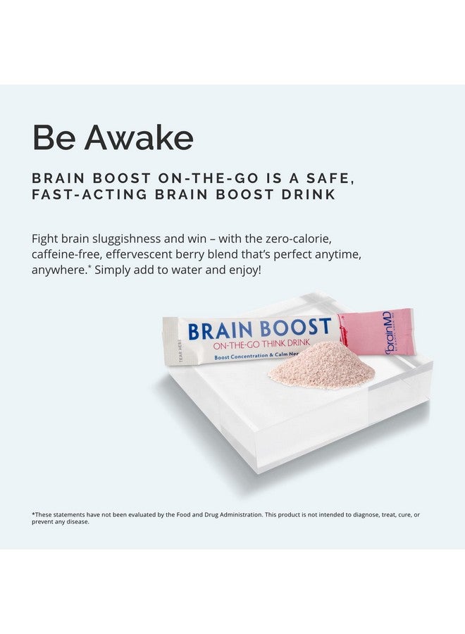 برينمد BRAINMD Dr Amen Brain Boost On The Go - 10 عبوات، بنكهة التوت - مسحوق مشروب نوتروبيك، يعزز التركيز والوضوح والطاقة العقلية - خالٍ من الكافيين والغلوتين - 10 حصص - Image 3