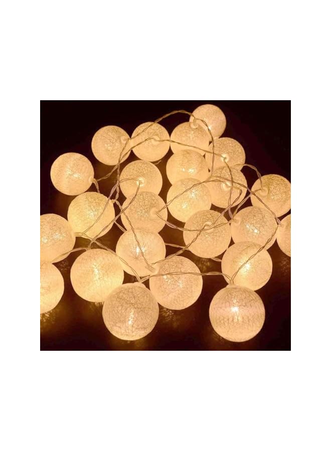 The Bros أضواء خيط كرات LED، إضاءة داخلية/خارجية، تعزز تجربة اللعب للحفلات، عيد الميلاد، رمضان، الزفاف، الخيمة (3م-20 كرة بيضاء، عبوة من 1) - Image 2