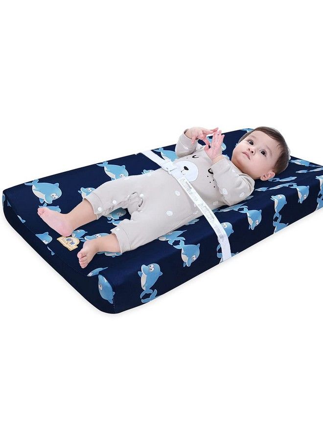 BlueSnail Print Changing Pad Cover Set 2Pk Breathable And Comfortable Changing Pad Cover For Boys And Girls (Navy+ Navy) - Image 3