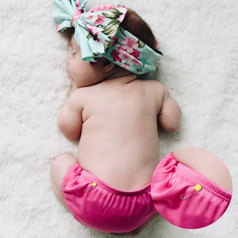 Savita 50pcs Diaper Pins, Safety Lock Stainless Steel Plastic Head Safety Pins for Diaper Clothes Dress Craft Hold Clip (Multicolored) - Image 5