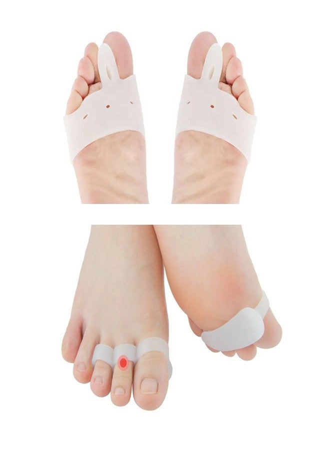 ليفي مصحح العظام من ليفي للنساء والرجال | تقويم إبهام القدم | موسع أصابع القدم | زوج من دعامات تقويم العظام العلاجية | فاصل أصابع القدم لتخفيف إبهام القدم، دعم ليلي ونهاري | أبيض - (زوج واحد) - Image 2