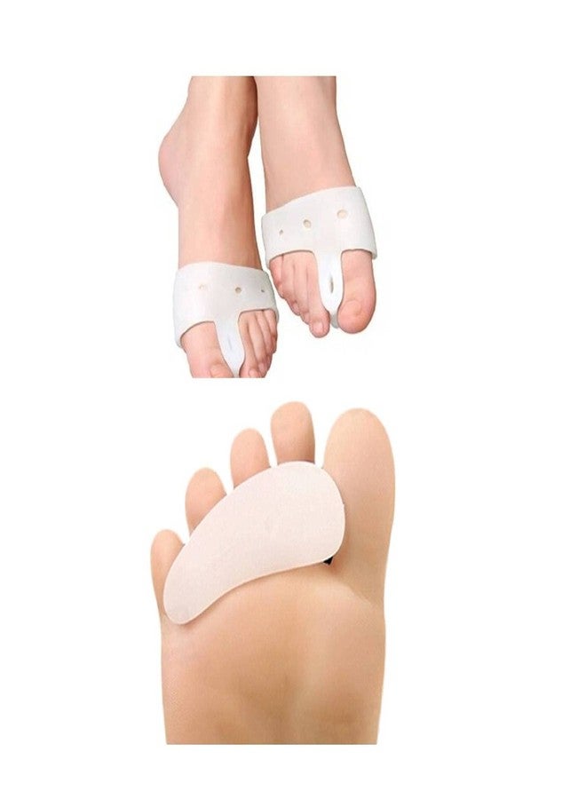 ليفي مصحح العظام من ليفي للنساء والرجال | تقويم إبهام القدم | موسع أصابع القدم | زوج من دعامات تقويم العظام العلاجية | فاصل أصابع القدم لتخفيف إبهام القدم، دعم ليلي ونهاري | أبيض - (زوج واحد) - Image 1