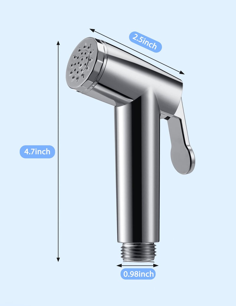 POCALAND Ultra Light Bidet Toilet Sprayer Head Rustless Handheld Bidet Sprayer Cloth Bathroom Diaper Sprayer For Kitchen And Toilet-Adjustable Water Pressure Control For Feminine Wash (1Pcs) - Image 4