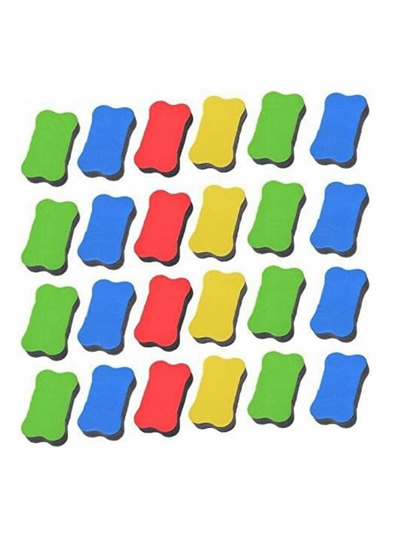 Mini Dry Erase Erasers, Magnetic Whiteboard Dry Erase Erasers, Chalkboard Cleaner Wiper for Kids and Classroom Teacher Supplies, Home and Office (32 Pack, 4 Color) - Image 1