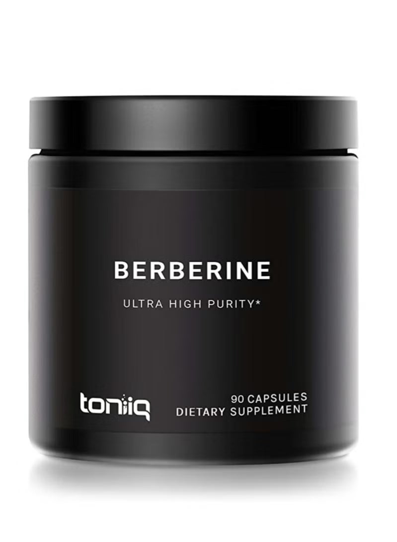 Toniiq Ultra High Strength Berberine HCl 500mg from The Himalayas - Berberine Supplement - 97% Tested Purity Extract - Wild Harvested - Concentrated Berberine 500mg Supplements -90 Veggie Capsules