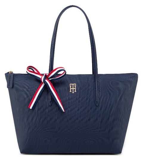 Tommy Hilfiger Women's Tote Bags,  Fashion Versatile Signature Tape Large Capacity Shoulder Bag Handbag for Travel, Work, Gym,