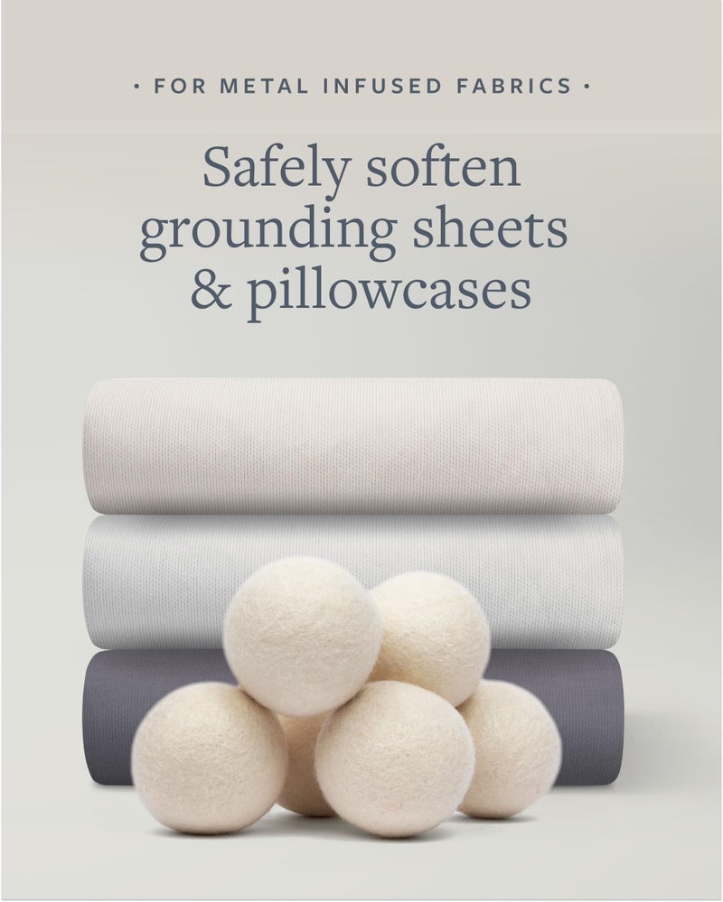 GroundLuxe Premium New Zealand Wool Dryer Balls - 6-Pack, 100% Organic, Hand-Felted, Reusable, Reduce Drying Time - Natural Fabric Softening, Wrinkle & Static Reduction - Image 2