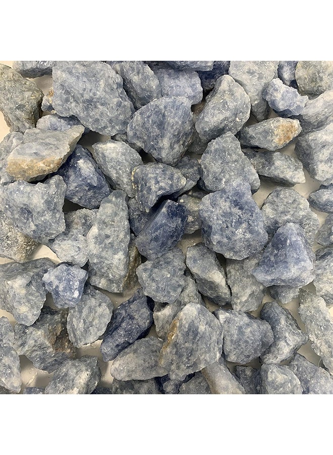 Wirejewelry 3 Lbs Of Bulk Rough Blue Calcite Stone - Large Natural Rough Stone And Crystals For Tumbling -- 3 Pounds