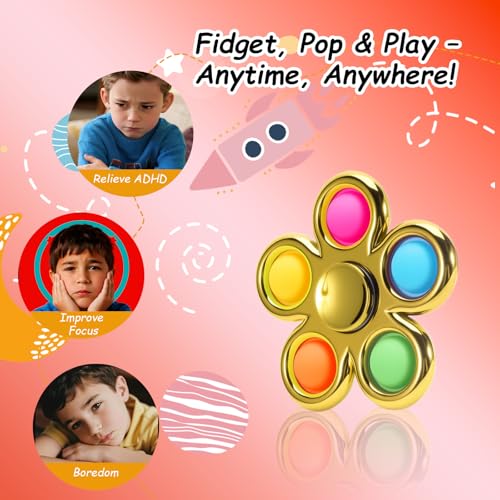 FIGROL 3 Pack Pop Fidget Spinners Stocking Stuffers Sensory Fidget Toys for Kids Teens Boys Girls - Image 5