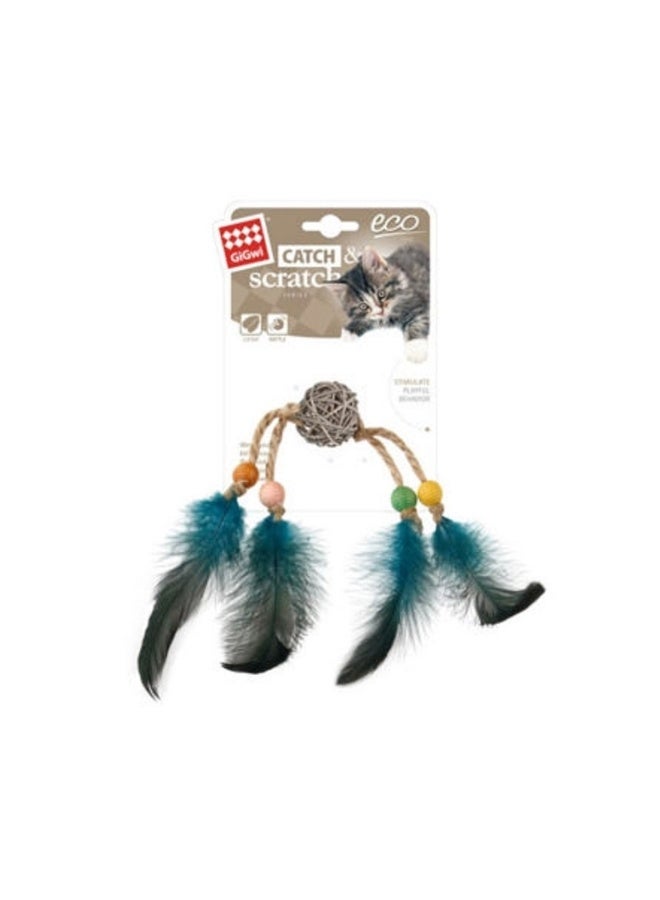 GiGwi Eco Line Catch Scratch with Rattle Wood