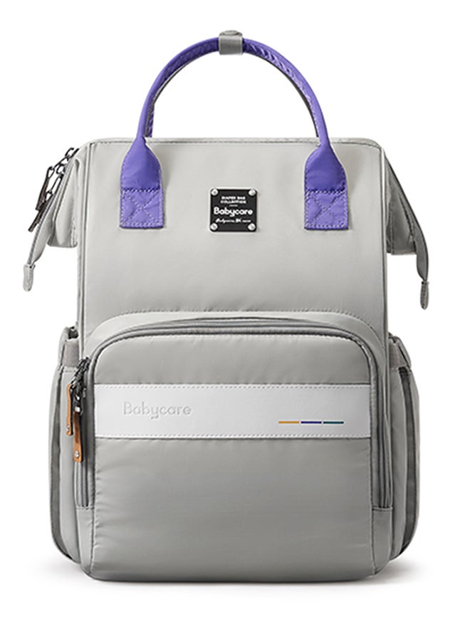 Babycare - Babycare - Baby Travel Diaper Bag, On-the-Go, Gray, Large, Compact Baby Organizer, BPA-Free, Non-Toxic, Multiple Storage Compartments, Insulated Bottle Holders, Waterproof, Easy to Clean, Durable, Adjustable Shoulder Straps, Lightweight, Convenient for Travel, Versatile Design, Ideal for Busy Parents 43 x 26 x 19 cm - Image 1