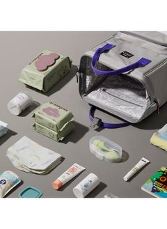 Babycare Babycare - Baby Travel Diaper Bag, On-the-Go, Gray, Large, Compact Baby Organizer, BPA-Free, Non-Toxic, Multiple Storage Compartments, Insulated Bottle Holders, Waterproof, Easy to Clean, Durable, Adjustable Shoulder Straps, Lightweight, Convenient for Travel, Versatile Design, Ideal for Busy Parents 43 x 26 x 19 cm  - Image 5