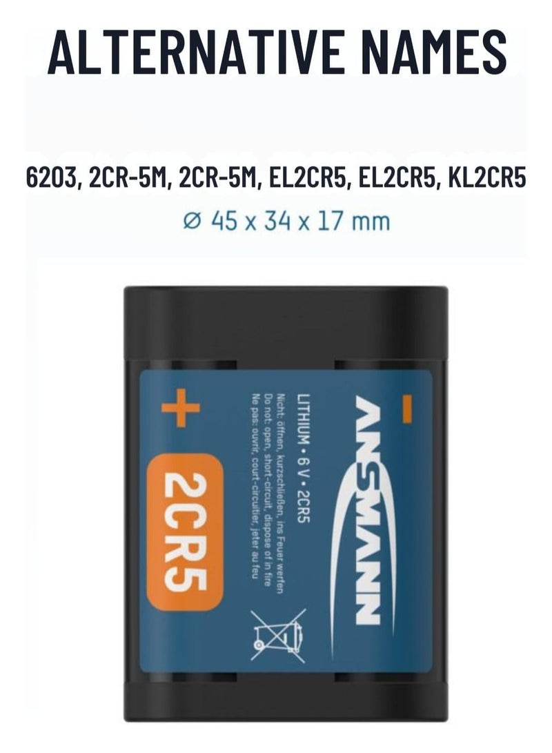 ANSMANN Lithium-Battery 2CR5 / 6 V High Performance Power Cameras Watches Calculators Toys DSLR Medical Equipment  - Image 3