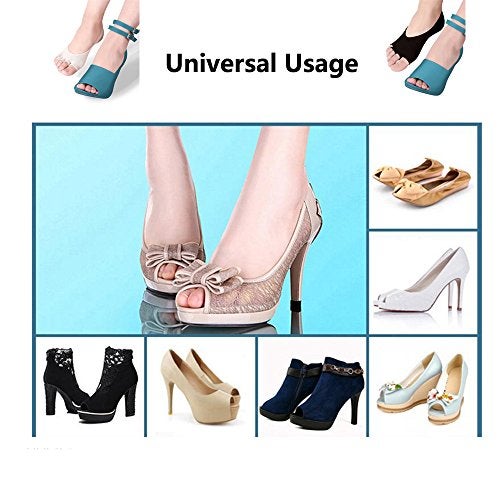 Angzhili 2 Pair Women Ladies Summer Peep Toe Socks Open Toe Socks Invisible Liner Fashion Breathable Open-Toed Liner Socks No Show with Nonslip Heel Grip(Black, 2 Pair) - Image 4