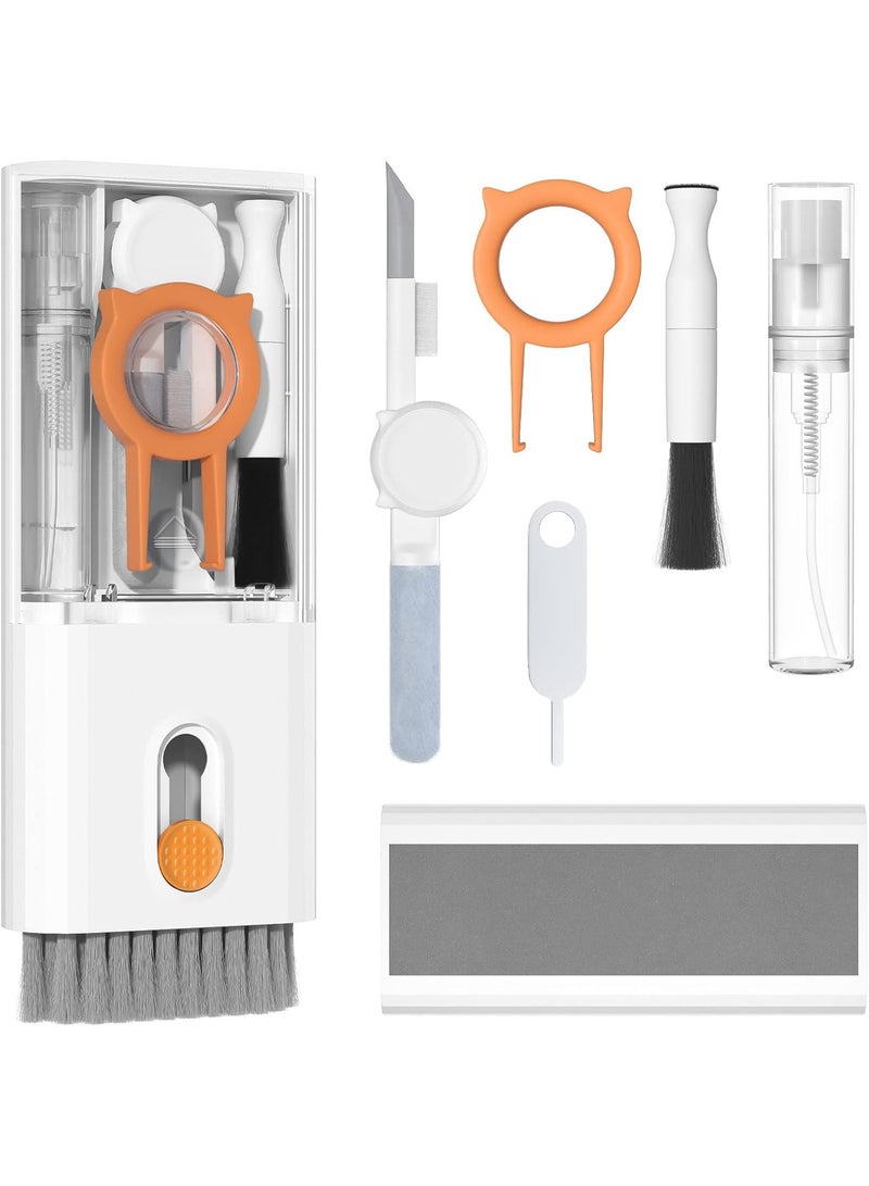 مجموعة تنظيف شاشة ولوحة مفاتيح 10 في 1، فرشاة تنظيف متعددة الوظائف لأجهزة الكمبيوتر المحمولة مع أداة سحب أغطية المفاتيح، ومناديل تنظيف الشاشة، وأدوات تنظيف سماعات الأذن لأجهزة ماك بوك، والأجهزة اللوحية، وأجهزة الكمبيوتر الشخصية، والهواتف الذكية، وملحقاتها - Image 1