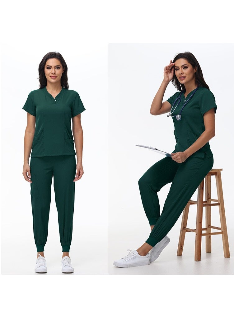 NIBEMINENT Beauty Salon Overalls Dental Nursing  Set Surgical Workwear Hospital Nurse Suit Women Medical Uniform - Image 2