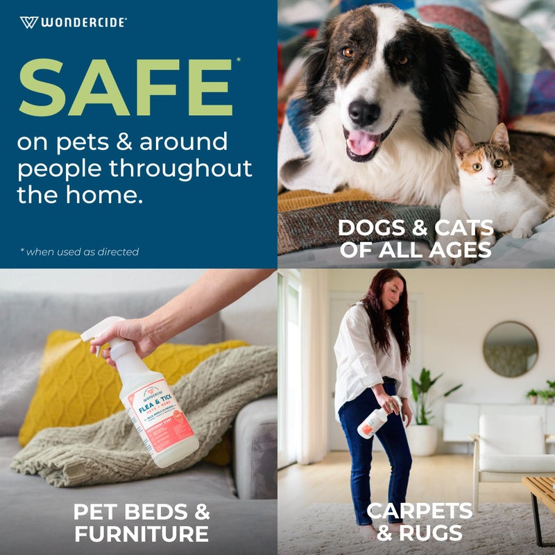 Wondercide - Flea, Tick & Mosquito Spray for Dogs, Cats, and Home - Control, Prevention, Treatment - with Natural Essential Oils - Pet and Family Safe - Peppermint 16 oz - Image 4