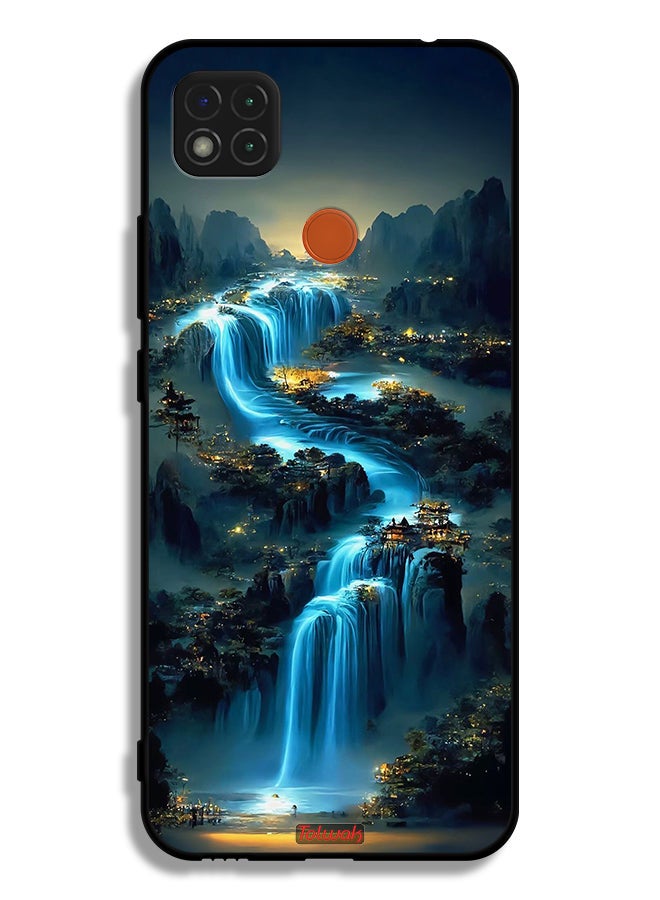 Tolwak Xiaomi Redmi 9C Protective Case Cover Waterfall Art - Image 2