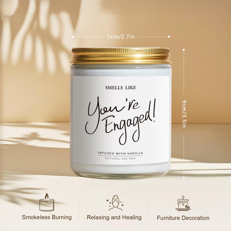 Elequaint Engagement Gifts for Couples - Vanilla Scented Candles, Gift for Newly Engaged Couples, Engagement Gifts for Her, Women, Best Engaged Gift - Image 5