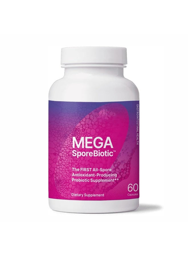 MegaSporeBiotic Probiotics for Women & Men - Spore Based Probiotics for Digestive Health - Shelf Stable & Travel-Friendly (60 Capsules) - Image 1