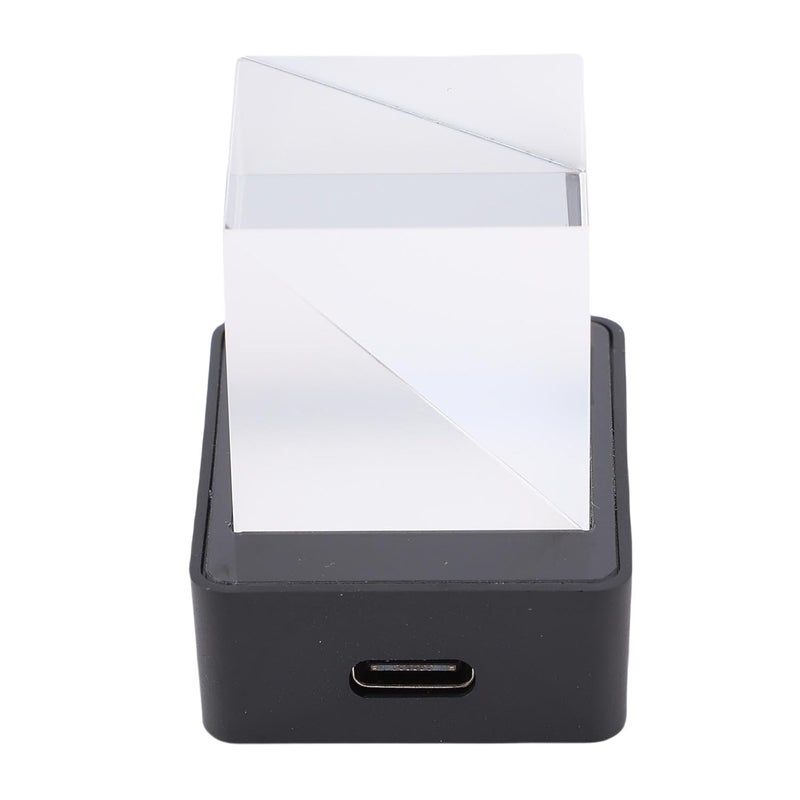 Generic Holographic Crystal Photo Display Dynamic GIF Animation Player for Desk Customizable Effects ABS Black - Image 2