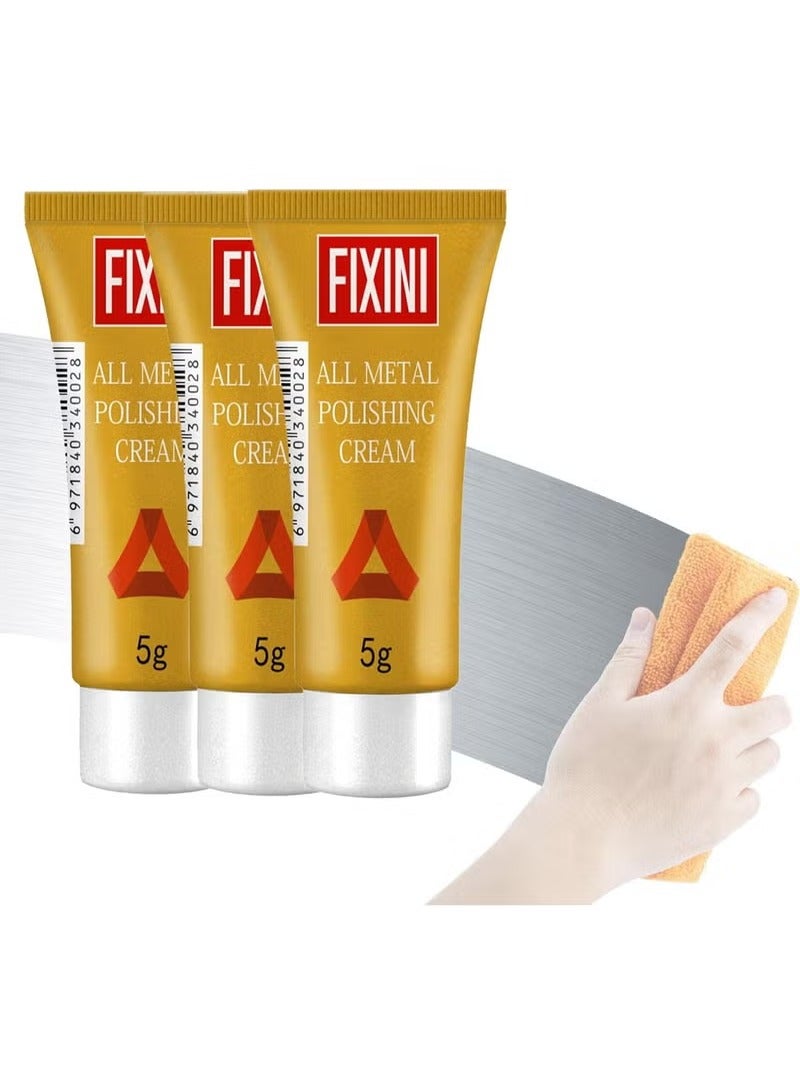 3 Pack Silver Polish, Metal Polishing Paste, Multifunctional Cleaning Cream for Copper, Brass, Gold, Silver, Aluminum, Chrome, Stainless Steel