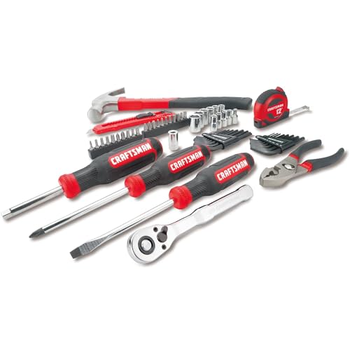 CRAFTSMAN 57 Piece Mechanics Tool Set Home Tool Set, Sockets, Ratchet, Screwdrivers, Hammer, Pliers, Hex Keys, Specialty Bits Hand Tools (CMMT99447) - Image 4