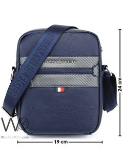 Tommy Hilfiger Plus Blue Leather Tommy Hilfiger Crossbody Messenger Men Bag  - Image 3