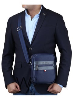 Tommy Hilfiger Plus Blue Leather Tommy Hilfiger Crossbody Messenger Men Bag  - Image 2