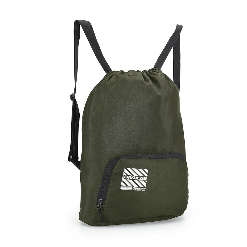 DIVULGE Meteor16 liters Polyester Drawstring bag, daypack Gym bag Rucksack Backpack With Zip Pocket - Image 3