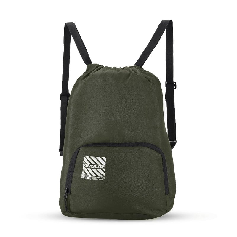 DIVULGE Meteor16 liters Polyester Drawstring bag, daypack Gym bag Rucksack Backpack With Zip Pocket - Image 1