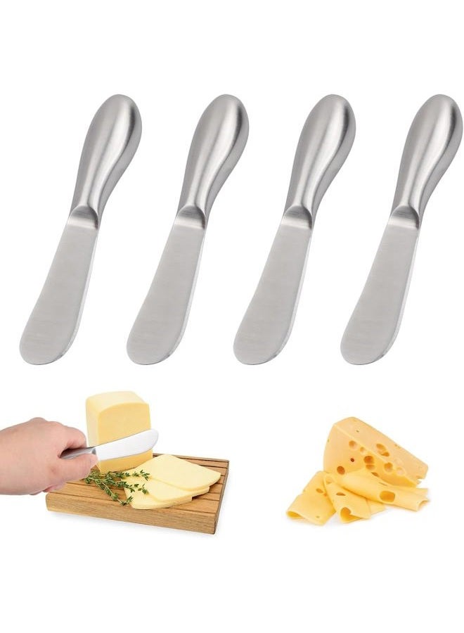 Linwnil Spreader Knife Set,6-Piece Cheese and Butter Spreader Knives,Mini Serving Tongs,Stainless Steel Multipurpose Butter Knives - Image 1