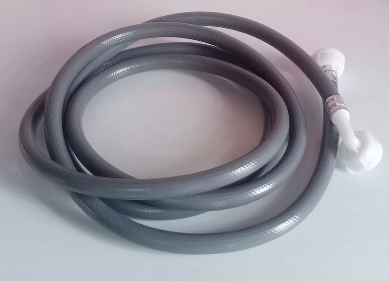 Inlet Hose Pipe for Front Loading Automatic Washing Machine Hose4 Mtr Gray  - Image 1