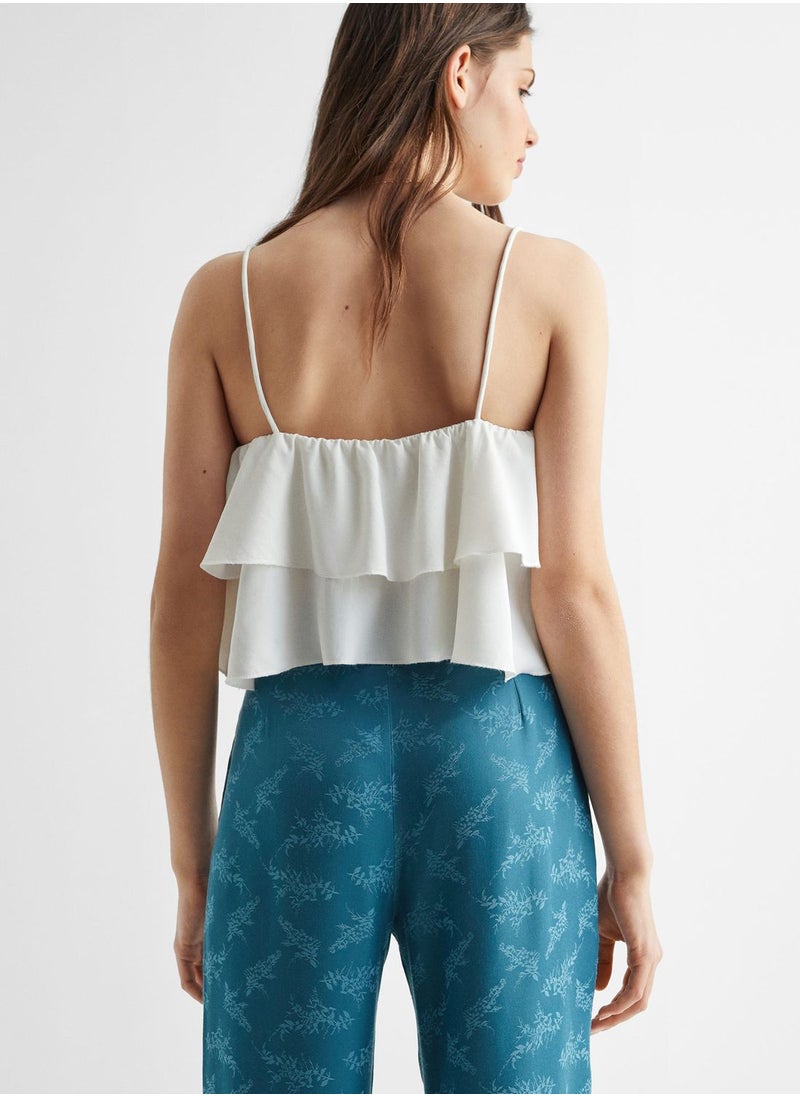 MANGO - Youth Essential Ruffled Top - Image 1