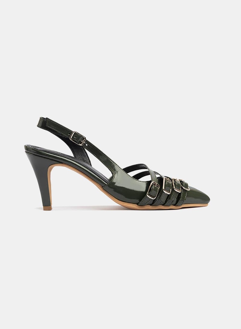 TGS Quad Cross Buckle Slingback Heel - Image 2