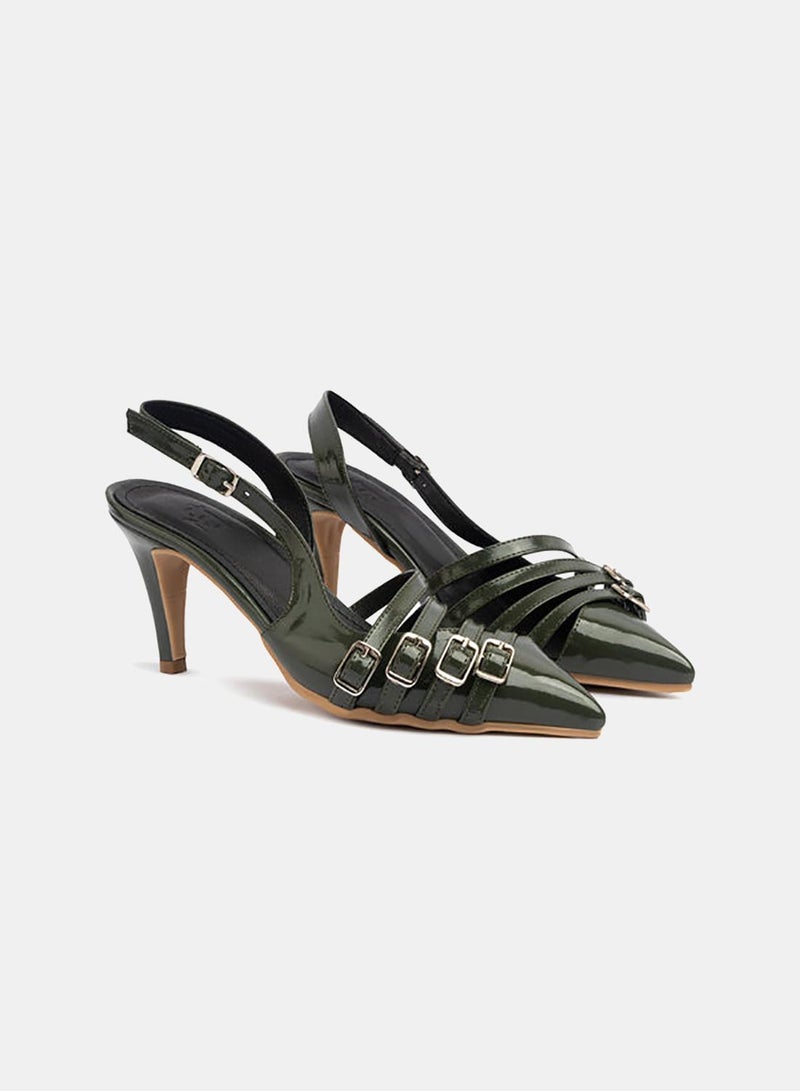 TGS Quad Cross Buckle Slingback Heel - Image 1