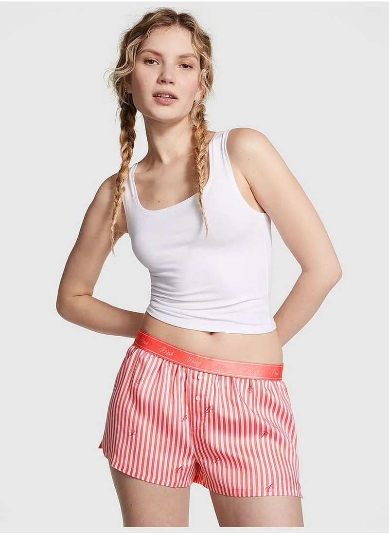 PINK TENCEL™ Boxy Pajama Shorts